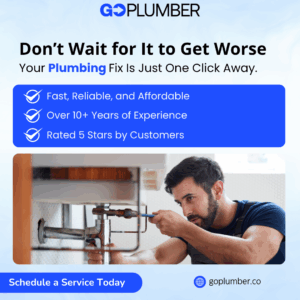 Emergency plumbing service ad with quick booking CTA