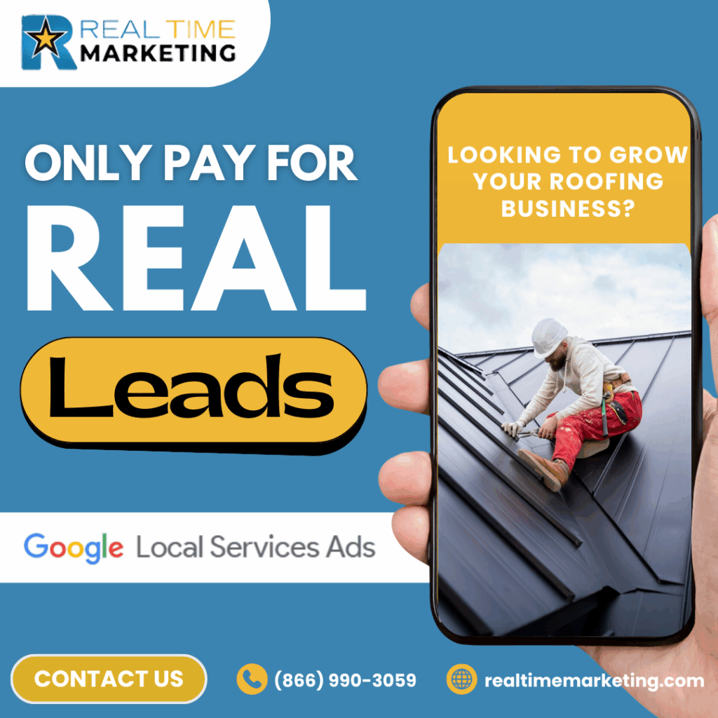 Engaging roofing service ad for social media marketing