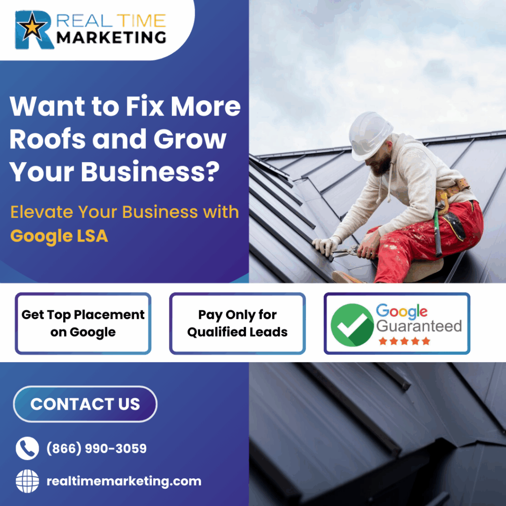 Roofing company paid ad design for lead conversion