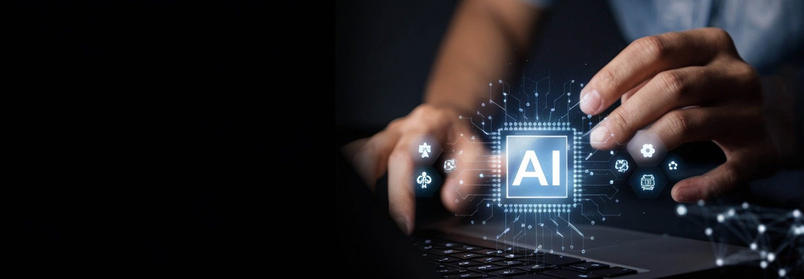 AI technology on laptop