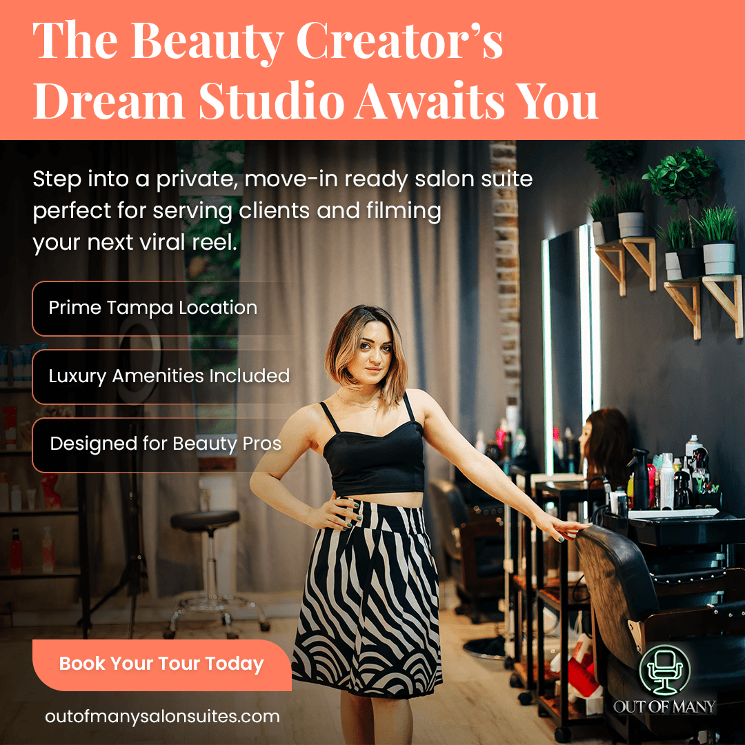 Woman in salon studio