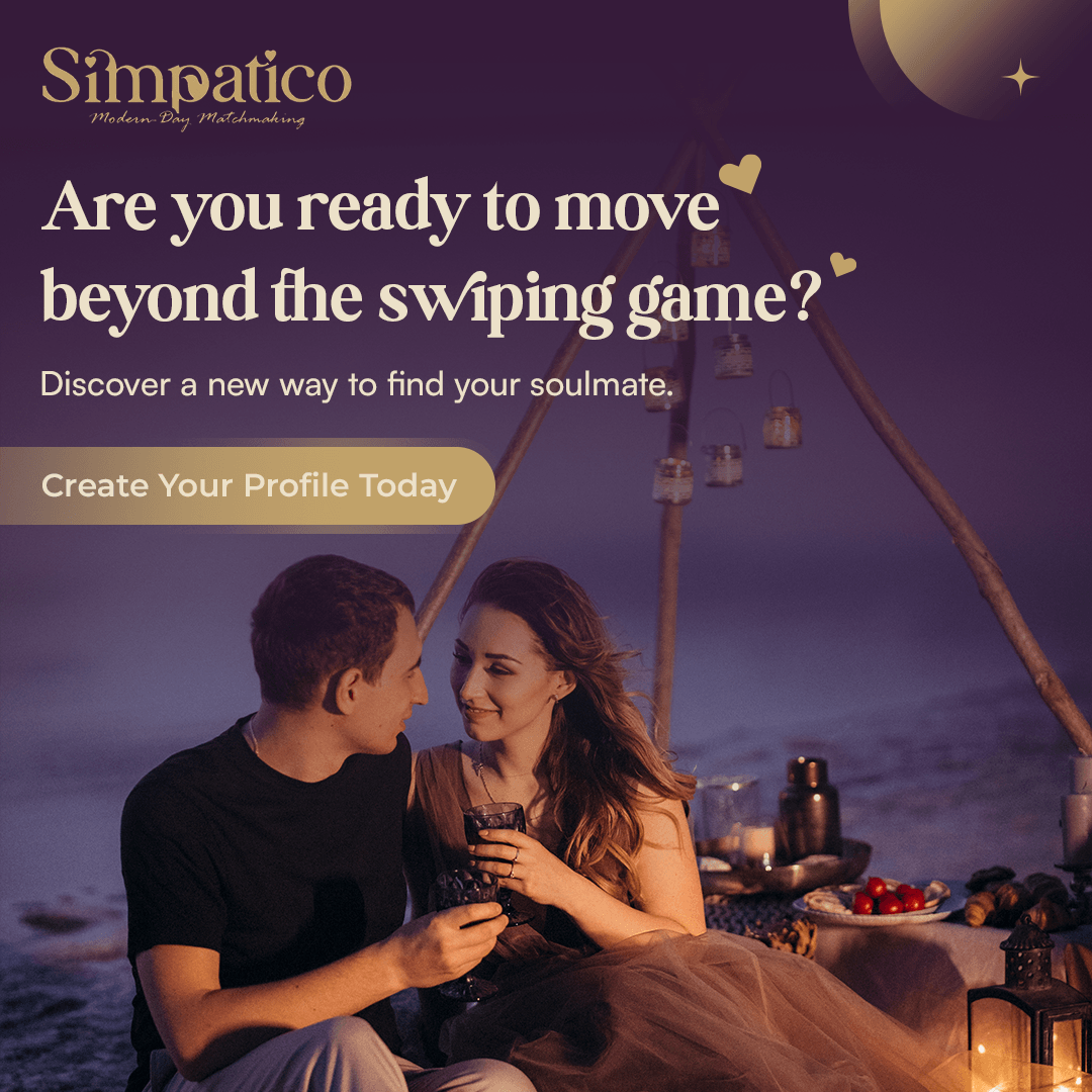 Couple beach date night