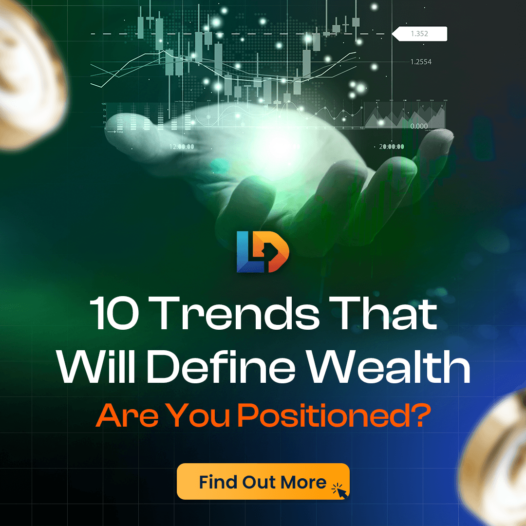 Wealth trends hand graphic
