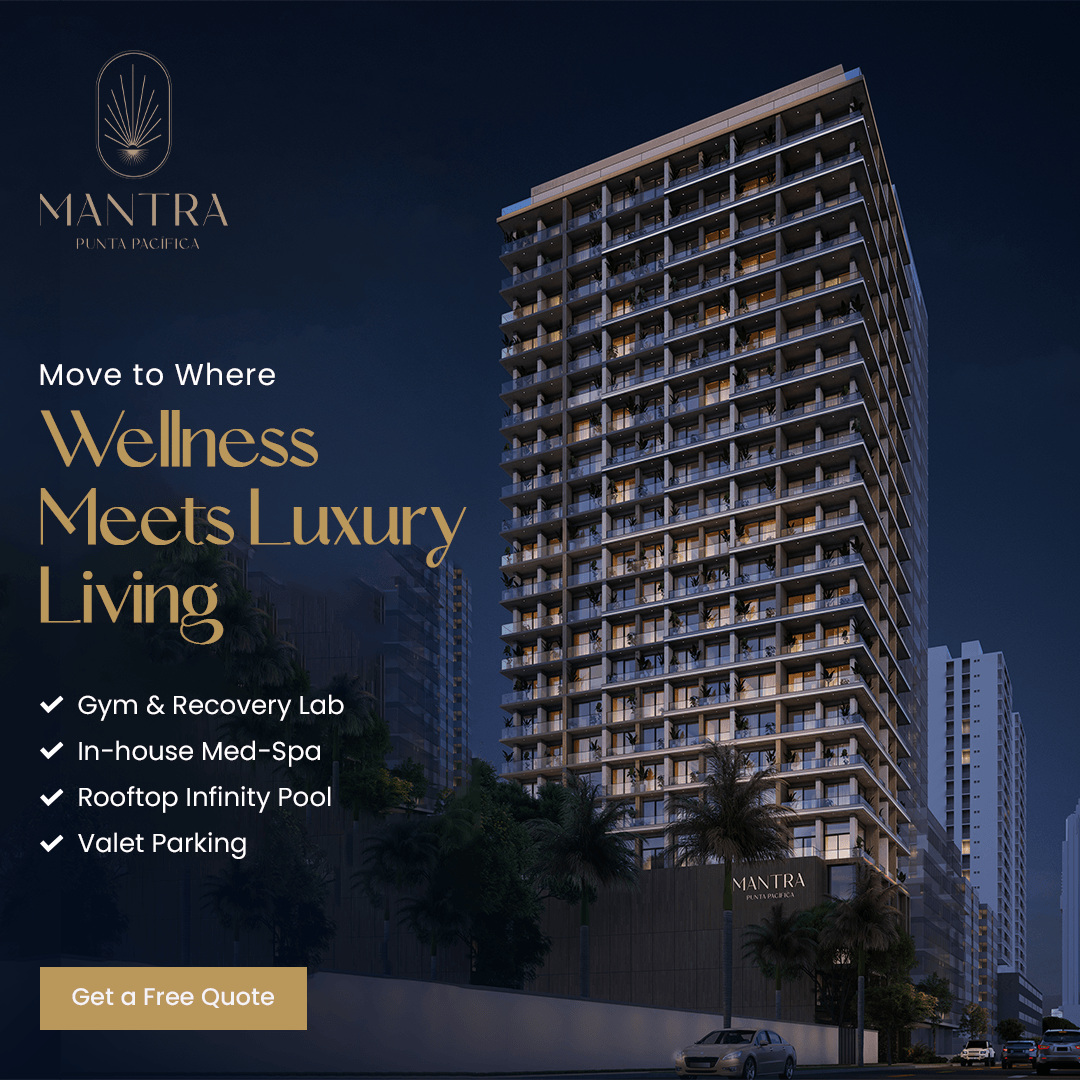 Luxury high-rise at night