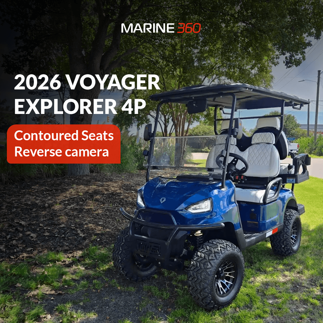 Blue Voyager golf cart