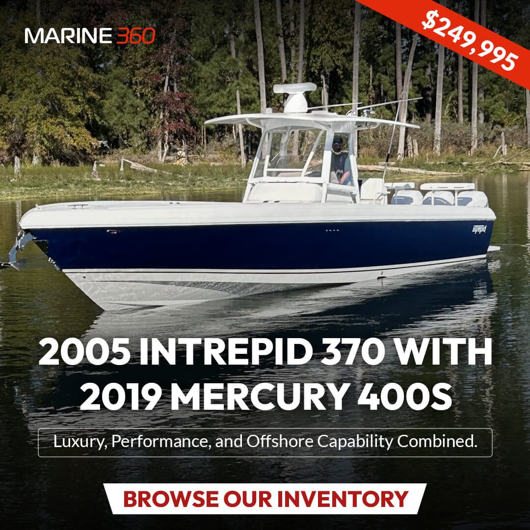 Intrepid boat on lake