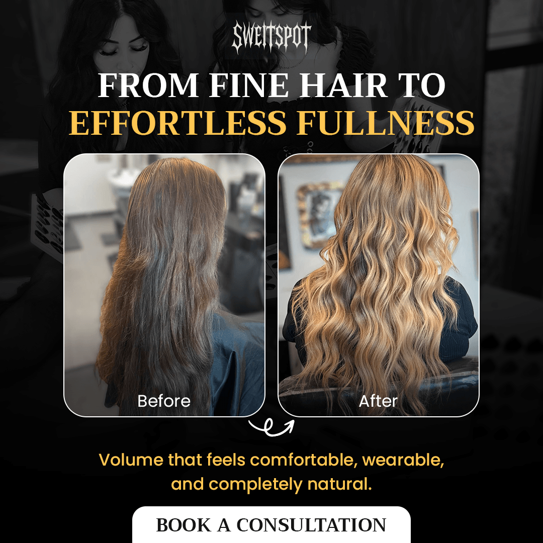Hair volume before after