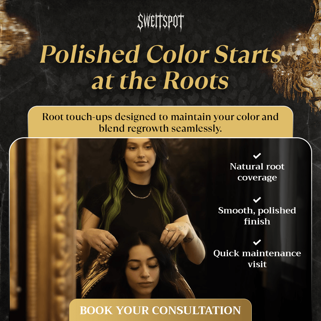 Stylist coloring client hair