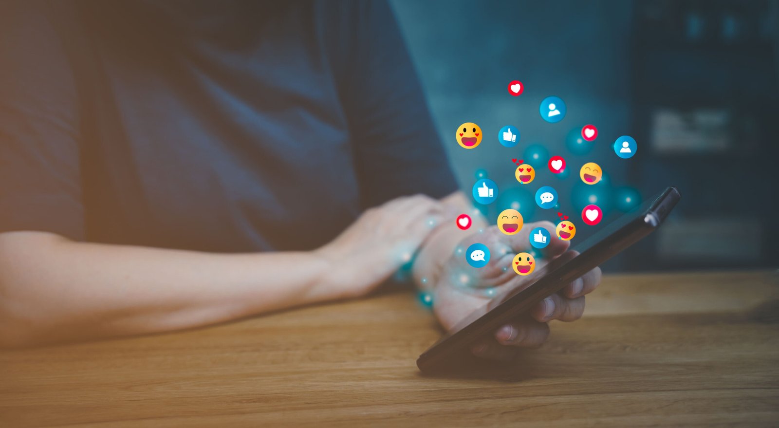 Social media on smartphone
