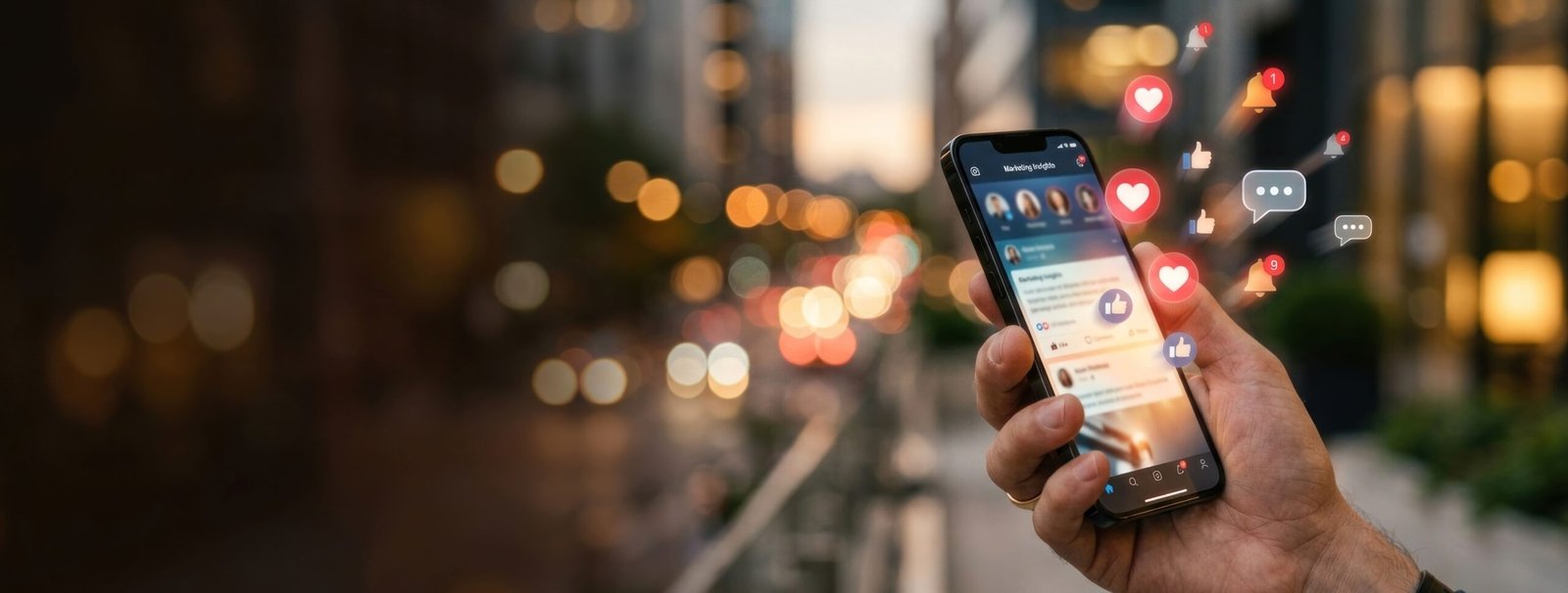 Social media on smartphone
